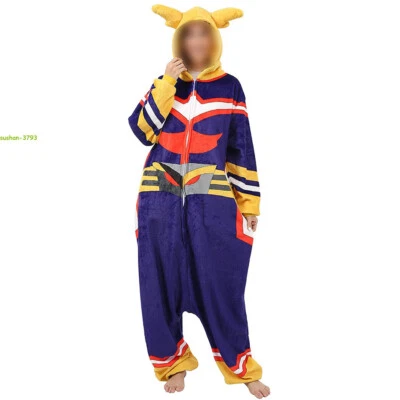 Anime My Hero Academia All Might Cosplay Pajamas Flannel Sleepwear Costumes Gift - Image 1 of 4