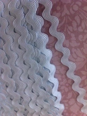 Ric Rac Braid Trim -  8mm Pale Blue - Vintage Style - By The Meter - Image 1 of 2
