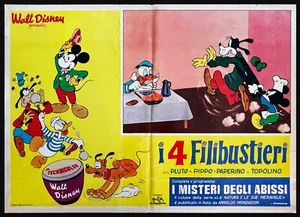 WALT DISNEY'S GOOFY, MICKEY,  & DONALD -  1959  Italian Theater Poster - Rare - Picture 1 of 1