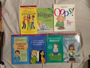 Lot 7 American Girl A Smart Girl's Guide Internet Feelings Friendship Money (Y) - Picture 1 of 3