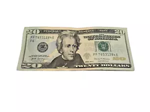 2017A $20 Dollar Bill Fancy Serial Number Broken Mixed Ladder 8 Digits 1-8 Rare - Picture 1 of 2