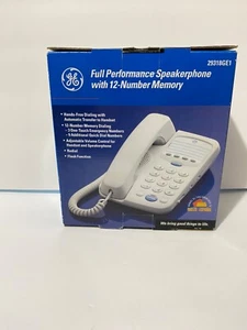 GE Landline Speakerphone Model 29318-GE1 Corded Phone 12 Number Memory Dialing - Zdjęcie 1 z 12