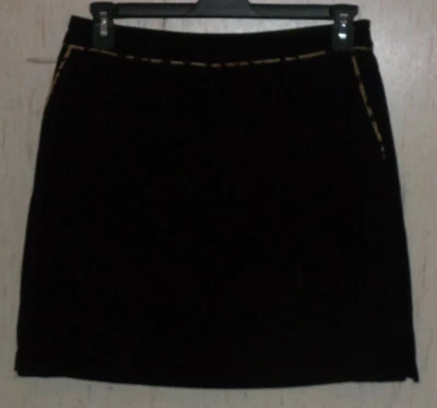 NUEVO PANTALÓN CORTO MUJER EP PRO NEGRO CON ESTAMPADO DE LEOPARDO ACENTO RIBETE TALLA 10 Foto 1 de 3