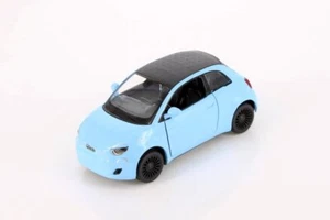 Fiat 500e, Light Blue - Kinsmart 5440DY - 1/28 Scale Diecast Model Toy Car - Picture 1 of 4
