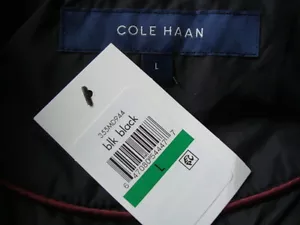 Neu mit Etikett Cole Haan Manteljacke mit hohem Kragen vorderem Reißverschluss gesteppt da unten Größe L - Bild 1 von 8