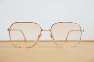 Vintage Eyeglasses 1970'sTura New Old Stock Gold tone Made In Italy - Picture 1 of 7