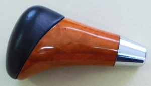 Schaltknauf SCHALTHEBEL Mercedes W208 W210 KASTANIE HOLZ LEDER - Bild 1 von 1