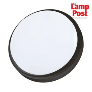 Timeguard LEDSR12B 12W Slimline LED IP54 Round Wall Ceiling Light - Black - Picture 1 of 1