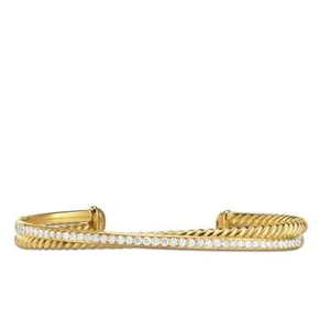 DAVID YURMAN Crossover Two Row Bracelet 18K Yellow Gold. New With Tags!! - Picture 1 of 5