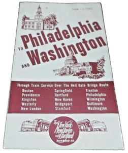 JUNE  1945 NEW HAVEN NYNH&H PUBLIC TIMETABLE FORM 219 HELL GATE BRIDGE ROUTE - Picture 1 of 1