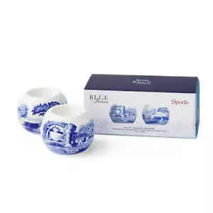 Blue Italian Tealight Holders (set of 2) by Spode - Picture 1 of 1