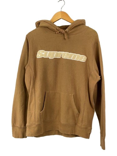 Supreme Felpa con Cappuccio 19SS Ciniglia Felpa con Cappuccio M Cotone Cammello Usata