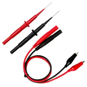 AideTek hard stainless steel needle test leads 600V 1A 4mm P1040 for FLUKE Meter - Picture 1 of 9