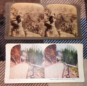 ANTIGUA TARJETA ESTEREOVISTA ANTIGUA 1903 GRAN CAÑÓN ARIZONA Y PARQUE YELLOWSTONE - Imagen 1 de 5