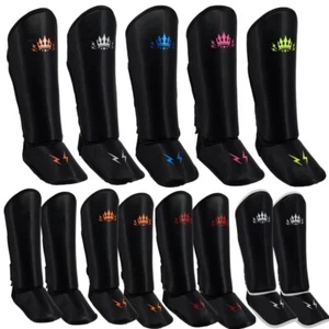 Playerz Element Kids Shin Guards Junior Muay Thai Shin Pads MMA Shin Instep Pads - Picture 1 of 20