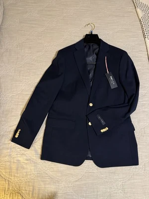 Tommy Hilfiger THFlex Navy Blazer Men’s Gold Button Sport Coat Jacket NWT - Image 1 of 4