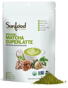 Matcha Superlatte - Matcha Mushroom Latte Powder with Moringa & Coconut Milk,... - Bild 1 von 6