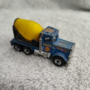 Matchbox Peterbilt 1981 Cement Truck Concrete Mixer Blue Yellow - Picture 1 of 7
