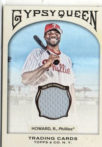 RYAN HOWARD 2011 TOPPS GYPSY QUEEN RELIC-JERSEY CARD PHILLIES - Picture 1 of 2