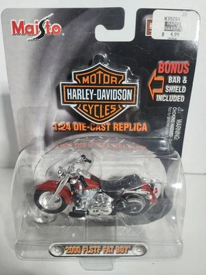 Maisto Harley Davidson Diecast 1/24 2000 FLSTF Fatboy  - Image 1 of 3