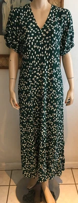 Nuevo con etiquetas Maxi Vestido Marimekko Intoilla Verde Línea A Estampado Floral Tuulahdus talla 34/4 Foto 1 de 4