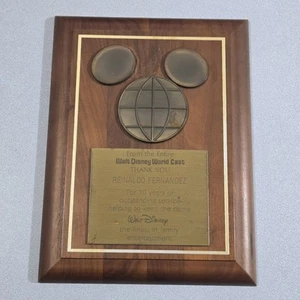 Vintage Walt Disney World 10 Year Cast Member Service Award Wall Plaque 9"x12" - Picture 1 of 4