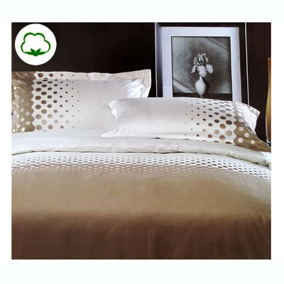 310TC Miranda Latte Cotton Embroidery Quilt Cover Set King - Image 1 of 3