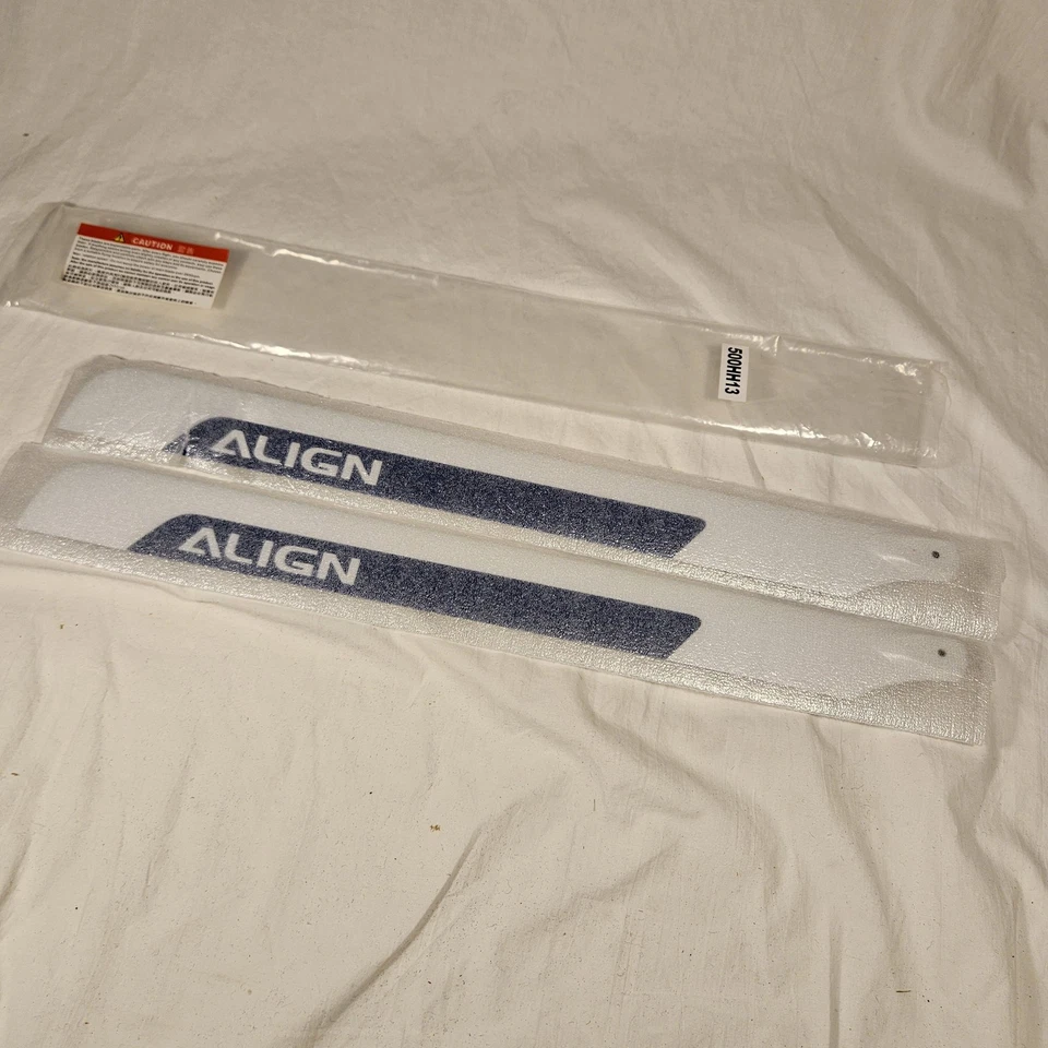 Align 425F Carbon Fiber Main Rotor Blades Set 500HH13 RC Helicopter 2pcs New - Image 1 of 4