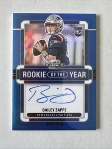 2022 Contenders Optic Bailey Zappe Rookie of the Year RC Blue Holo Auto #/60 - Bild 1 von 11