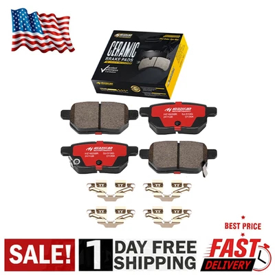 Задняя керамическая тормозная колодка с зажимом для 2011-2017 Lexus CT200h 2010-2019 Toyota Prius - Изображение 1 из 4