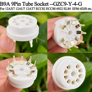 10PCS B9A 9pin Tube Socket For ECC88 6922 EL84 5670 7199 12AU7 12AX7 EF86 6DJ8 - Picture 1 of 6