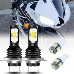 H7 LED Headlight Bulbs Kit For Honda CBR1000RR 2004-2016 CBR600RR 2003-2017 - Picture 1 of 11