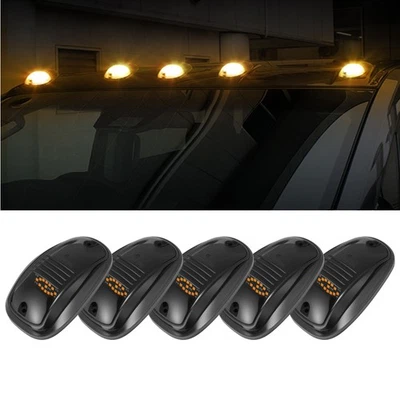 Smoke Cab Roof Marker Lights Amber for Dodge Ram 1500 2500 3500 4500 2003 - 2019 Foto 1 de 4
