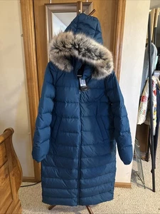 NWT Lands' End Women's Max 600 Down Puffer Coat Teal SZ L - Picture 1 of 7