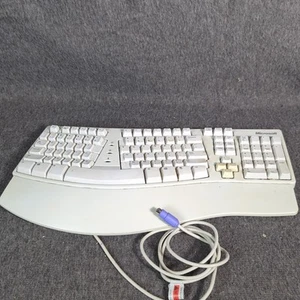 Microsoft Natural Keyboard Elite White KU-0045 X06-19331 Wired PS/2 Ergonomic - Picture 1 of 9