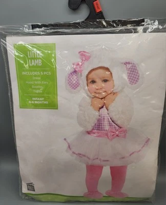 Little Lamb Costume, Halloween, Easter,  Dress up 0-6 Months. Suit  yourself co - Image 1 of 3