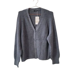 Maglione cardigan nuovo senza marchio XL acrilico poliammide cashmere misto bottoni davanti - Foto 1 di 13