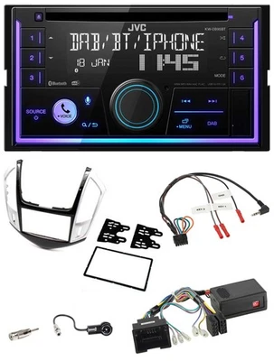 JVC Lenkrad USB 2DIN DAB Bluetooth CD Autoradio für Chevrolet Cruze 2011-2016 si - Bild 1 von 4