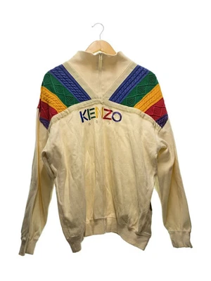 Suéter KENZO Media Cremallera, Talla 4, Algodón, Crema, Color Sólido, 535-W-6156704 Foto 1 de 4