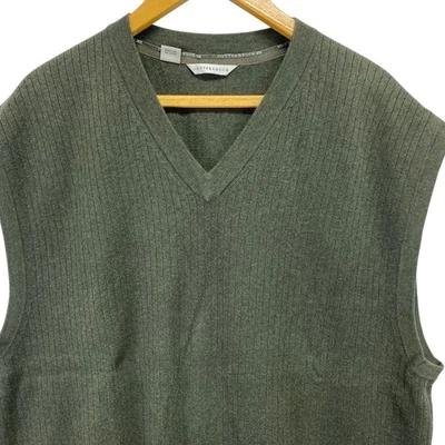 Vintage Cutter & Buck Men's XXL V-Neck Sleeveless Sweater Vest Olive Green - Image 1 of 4