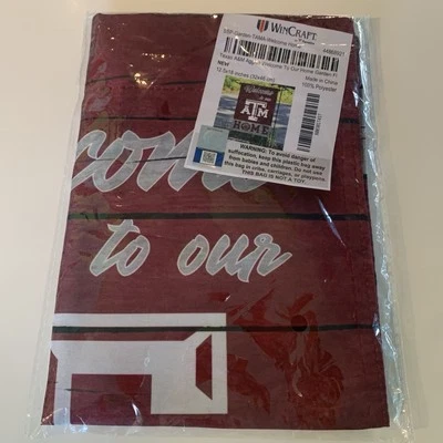 Bandera de jardín universitario de la NCAA de Texas A&M Aggies Welcome Home 12.5" x 18" NUEVA Foto 1 de 4