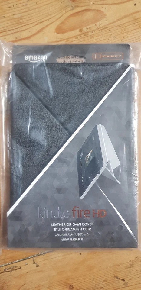 Amazon Kindle Fire HD 7" leather origami black cover  - Image 1 of 1