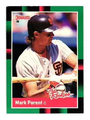 1988 Donruss The Rookies #8 Mark Parent San Diego Padres - Image 1 of 2