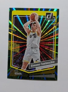 Simone Fontecchio 2023-24 Donruss Green Holo Laser #143 Jazz - Picture 1 of 2