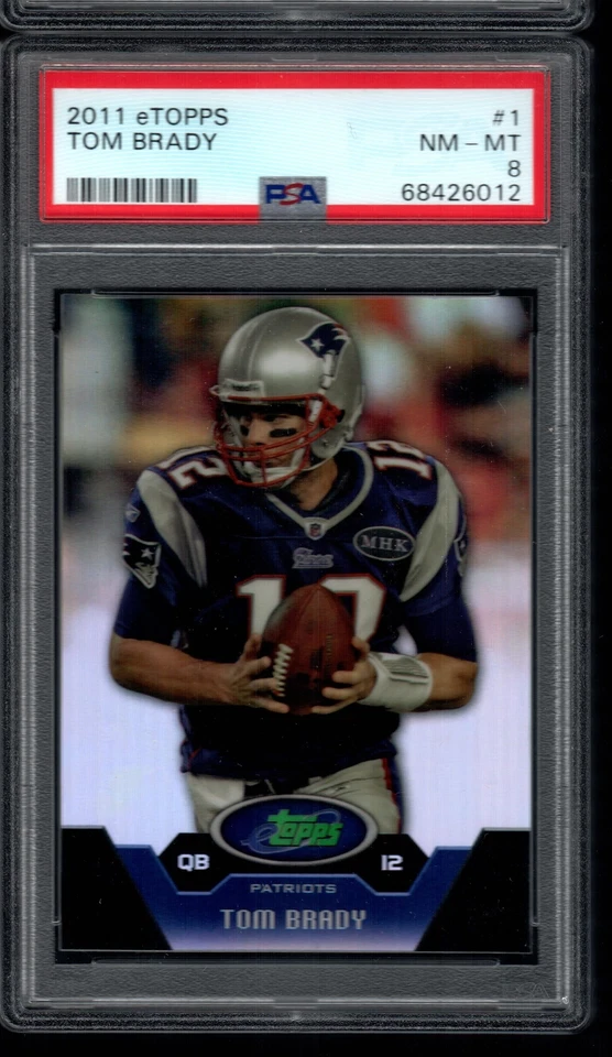 TOM BRADY 2012 eTopps #1 Graded PSA 8 NM-MT New England Patriots RARE #/749 - Image 1 of 1