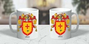 HERALDIK WAPPEN ~ CRUZ FAMILIENWAPPEN ~ KERAMIKTASSE 11oz. - Bild 1 von 1