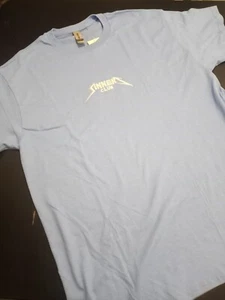 Gildan Sinners Club Master of Puppets Embroidered T Shirt Blue L NWT - Picture 1 of 4