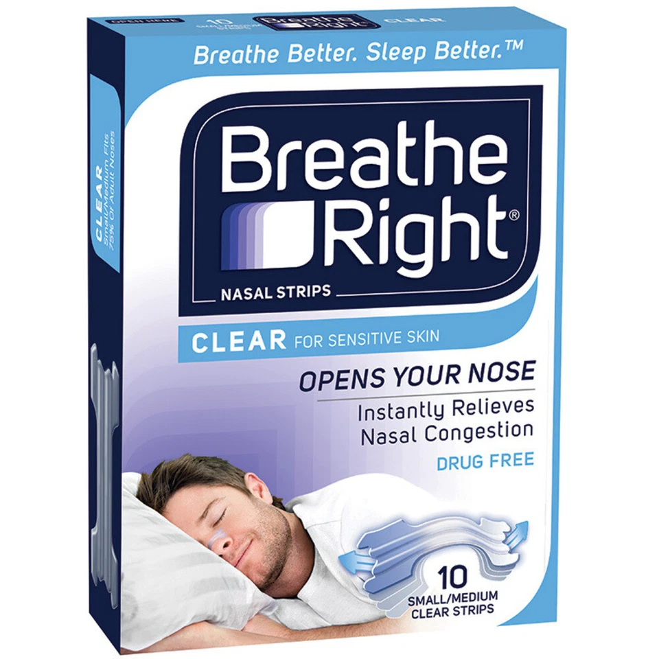 Breathe Right Nasal Strips Clear 10 Strips REGULAR - image 1 of 1