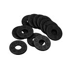 Strap Blocks Rubber Strap Block Black, for Guitar Strap Button, Pack of 12