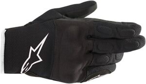 Women's S-Max Drystar Street Riding Gloves Black/White Small Alp. 3537620-12-S